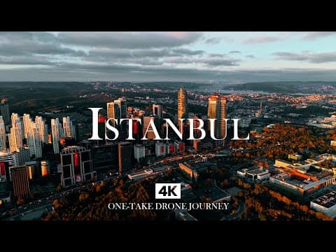 ISTANBUL in 4K – Sunset Over Skyscrapers with Relaxing Piano, Kanun & Ud