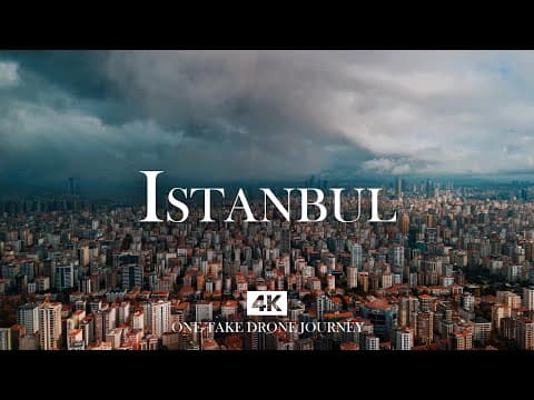 ISTANBUL in 4K – Rainbow Over City Skyline & Sea | Relaxing Piano, Kanun & Ud Drone Journey