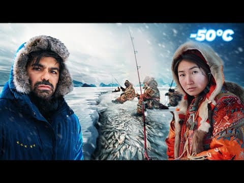 Ice fishing in the COLDEST inhabited place in the world (Greenland)