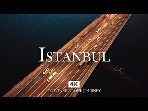 ISTANBUL in 4K – Anatolian Soul - Night Bridge Flow | Calm Piano & Endless City Motion