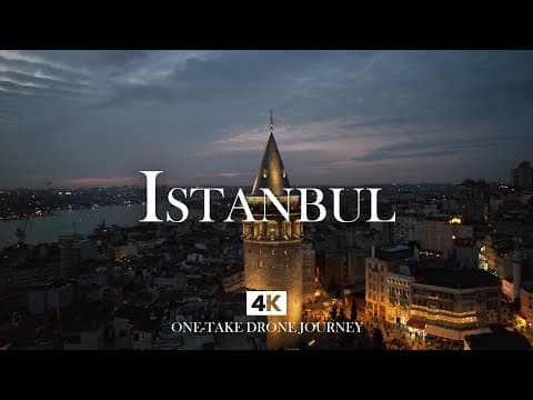 ISTANBUL in 4K – OTTOMAN VIBES MUSIC - Galata Tower at Blue Hour | Calm Piano & Timeless Night Mood