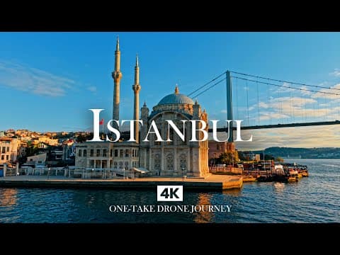 ISTANBUL in 4K – Breathtaking Bosphorus Bridge Flight with Relaxing Piano & Kanun