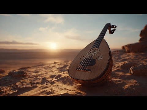 أنغام العود الساحرة في أحضان الصحراء – رحلة صوتية بين الرياح والرمال الذهبية